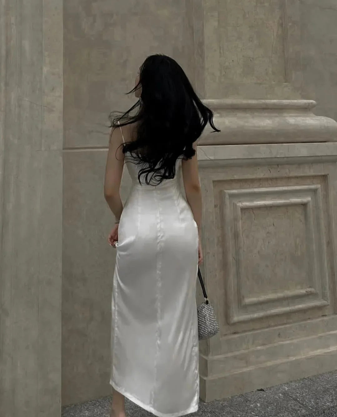 White Slit Dress